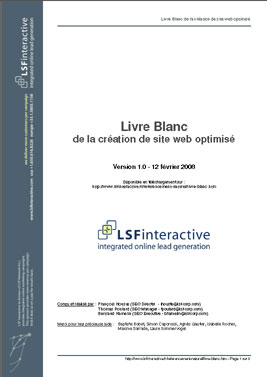 LSFinteractive Livre blanc sur la creation de site optimise seo fevrier 2008 
